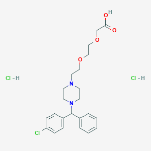 molecular formula C₂₃H₃₁Cl₃N₂O₄ B139073 Hydroxyzine Acetic Acid Dihydrochloride CAS No. 83881-56-5