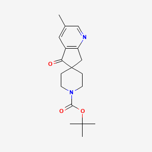 molecular formula C18H24N2O3 B13907311 Tert-butyl 3-methyl-5-oxo-spiro[7H-cyclopenta[B]pyridine-6,4'-piperidine]-1'-carboxylate 