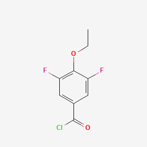 molecular formula C9H7ClF2O2 B1390734 4-Ethoxy-3,5-difluorobenzoyl chloride CAS No. 1017779-21-3