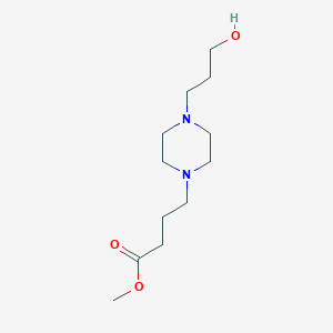molecular formula C12H24N2O3 B13907350 Methyl 4-(4-(3-hydroxypropyl)piperazin-1-YL)butanoate 