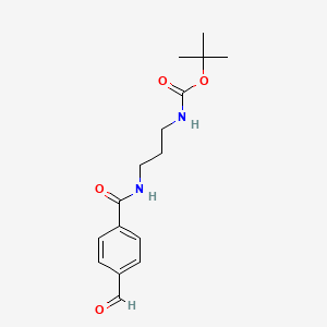 molecular formula C16H22N2O4 B13907418 Tert-butyl (3-(4-formylbenzamido)propyl)carbamate 