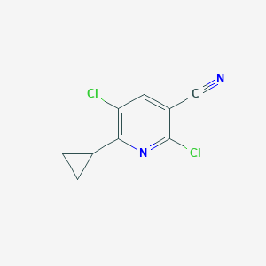 molecular formula C9H6Cl2N2 B1390742 2,5-Dichloro-6-cyclopropylnicotinonitrile CAS No. 1135283-17-8