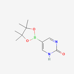 molecular formula C10H15BN2O3 B1390758 5-(4,4,5,5-Tetramethyl-1,3,2-dioxaborolan-2-yl)pyrimidin-2-ol CAS No. 1073354-84-3