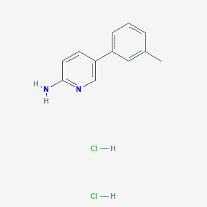 molecular formula C12H14Cl2N2 B1390759 5-(m-Tolyl)pyridin-2-amine dihydrochloride CAS No. 1189458-99-8