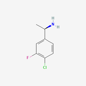 molecular formula C8H9ClFN B1390763 (R)-1-(4-氯-3-氟苯基)乙胺 CAS No. 1114559-14-6