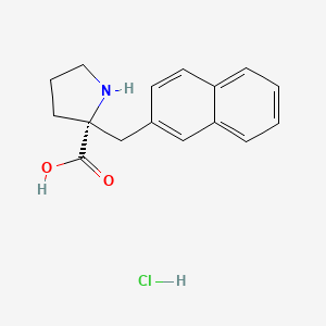 molecular formula C16H17NO2 B1390776 (R)-alpha-(2-naphthalenylmethyl)-proline-HCl CAS No. 679796-42-0