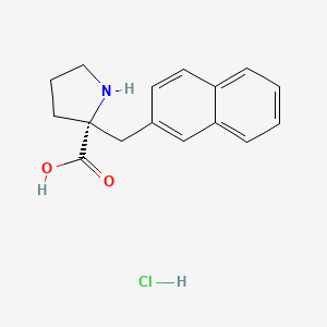 molecular formula C16H18ClNO2 B1390776 (R)-alpha-(2-naphthalenylmethyl)-proline-HCl CAS No. 679796-42-0
