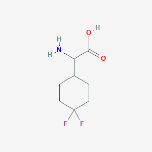 molecular formula C8H13F2NO2 B1390778 2-Amino-2-(4,4-difluorocyclohexyl)acetic acid CAS No. 769169-46-2