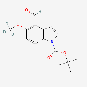 molecular formula C16H19NO4 B13907793 Tert-butyl 4-formyl-7-methyl-5-(trideuteriomethoxy)indole-1-carboxylate 