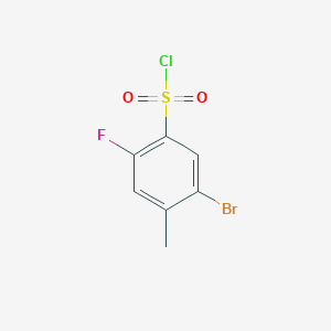 molecular formula C7H5BrClFO2S B1390782 5-Bromo-2-fluoro-4-methylbenzene-1-sulfonyl chloride CAS No. 874801-49-7
