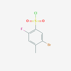 molecular formula C7H5BrClFO2S B1390782 5-Bromo-2-fluoro-4-methylbenzenesulfonyl chloride CAS No. 874801-49-7