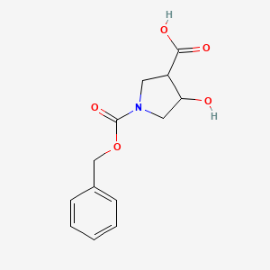 molecular formula C13H15NO5 B1390783 1-N-Cbz-4-hydroxy-beta-proline CAS No. 886362-64-7