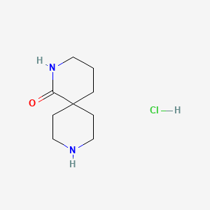 molecular formula C9H17ClN2O B1390789 2,9-Diazaspiro[5.5]undecan-1-one hydrochloride CAS No. 1187173-73-4