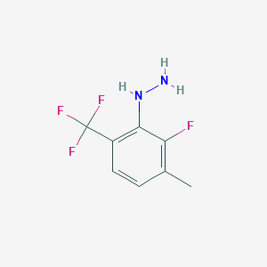 molecular formula C8H8F4N2 B1390791 (2-Fluoro-3-methyl-6-(trifluoromethyl)phenyl)hydrazine CAS No. 927901-61-9