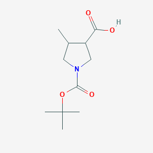 molecular formula C11H19NO4 B1390792 1-[(Tert-butoxy)carbonyl]-4-methylpyrrolidine-3-carboxylic acid CAS No. 1108713-51-4