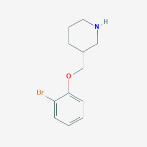molecular formula C12H16BrNO B1390793 3-[(2-Bromophenoxy)methyl]piperidine CAS No. 946787-15-1