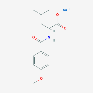 molecular formula C14H18NNaO4 B1390794 2-(4-Methoxy-benzoylamino)-4-methyl-pentanoic acid sodium salt CAS No. 1396963-81-7