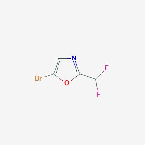 molecular formula C4H2BrF2NO B13907994 5-Bromo-2-(difluoromethyl)-1,3-oxazole 