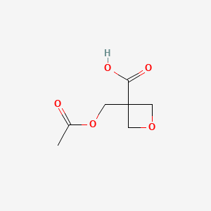 molecular formula C7H10O5 B13908001 3-(Acetoxymethyl)oxetane-3-carboxylic acid 