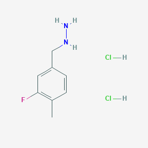 molecular formula C8H13Cl2FN2 B1390801 (4-Methyl-3-fluorobenzyl)hydrazine dihydrochloride CAS No. 1185303-71-2