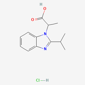 molecular formula C13H17ClN2O2 B1390802 2-(2-Isopropyl-benzoimidazol-1-YL)-propionic acid hydrochloride CAS No. 1097721-71-5