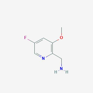 molecular formula C7H9FN2O B13908033 5-Fluoro-3-methoxy-2-pyridinemethanamine 