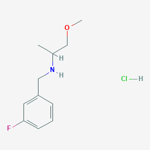 molecular formula C11H17ClFNO B1390805 (3-Fluoro-benzyl)-(2-methoxy-1-methyl-ethyl)-amine hydrochloride CAS No. 1185303-96-1