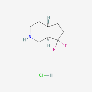 molecular formula C8H14ClF2N B13908080 (4aR,7aR)-7,7-difluoro-1,2,3,4,4a,5,6,7a-octahydrocyclopenta[c]pyridine;hydrochloride 