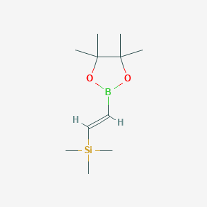 molecular formula C11H23BO2Si B139081 (E)-Trimethyl(2-(4,4,5,5-tetramethyl-1,3,2-dioxaborolan-2-yl)vinyl)silane CAS No. 126688-99-1