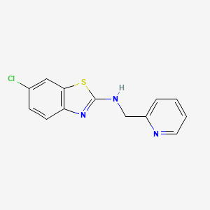 molecular formula C13H10ClN3S B1390813 6-chloro-N-(pyridin-2-ylmethyl)-1,3-benzothiazol-2-amine CAS No. 941867-01-2