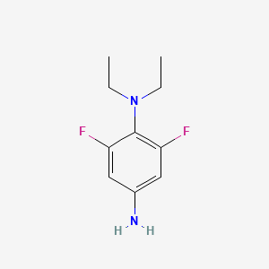 molecular formula C10H14F2N2 B13908280 N1,N1-diethyl-2,6-difluorobenzene-1,4-diamine 