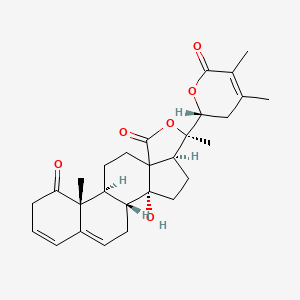 molecular formula C28H34O6 B13908347 (+)-Withaphysalin D CAS No. 91599-21-2