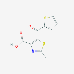molecular formula C10H7NO3S2 B1390839 2-Methyl-5-(2-thienylcarbonyl)-1,3-thiazole-4-carboxylic acid CAS No. 941868-42-4