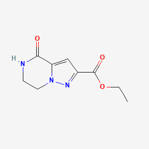 molecular formula C9H11N3O3 B1390843 Ethyl 4-oxo-4,5,6,7-tetrahydropyrazolo[1,5-a]pyrazine-2-carboxylate CAS No. 951626-95-2