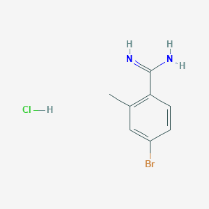 molecular formula C8H10BrClN2 B1390851 4-Bromo-2-methyl-benzamidine hydrochloride CAS No. 1171517-69-3