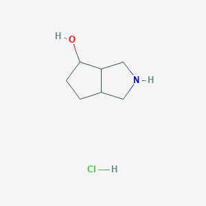 molecular formula C7H14ClNO B1390852 Octahydrocyclopenta[c]pyrrol-4-ol hydrochloride CAS No. 1212135-18-6
