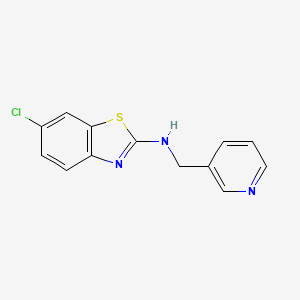 molecular formula C13H10ClN3S B1390853 6-chloro-N-(pyridin-3-ylmethyl)-1,3-benzothiazol-2-amine CAS No. 941867-34-1