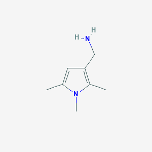 molecular formula C8H14N2 B1390855 (1,2,5-trimethyl-1H-pyrrol-3-yl)methanamine CAS No. 1019117-62-4