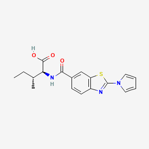 molecular formula C18H19N3O3S B1390856 (2S,3R)-3-methyl-2-{[2-(1H-pyrrol-1-yl)-1,3-benzothiazol-6-yl]formamido}pentanoic acid CAS No. 1820581-17-6
