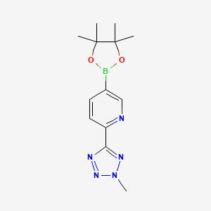 molecular formula C13H18BN5O2 B1390861 2-(2-methyl-2H-tetrazol-5-yl)-5-(4,4,5,5-tetramethyl-1,3,2-dioxaborolan-2-yl)pyridine CAS No. 1056039-83-8