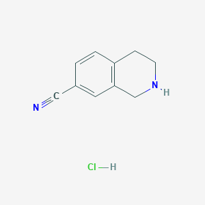 molecular formula C10H11ClN2 B1390862 1,2,3,4-Tetrahydroisoquinoline-7-carbonitrile hydrochloride CAS No. 200137-81-1