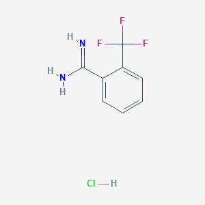 molecular formula C8H8ClF3N2 B1390863 2-(三氟甲基)苯甲酰胺盐酸盐 CAS No. 1171756-10-7