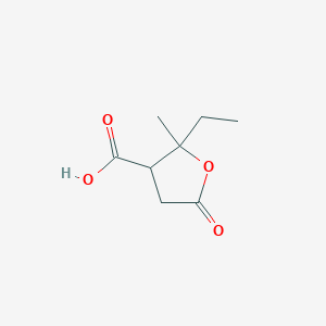 molecular formula C8H12O4 B1390865 2-Ethyl-2-methyl-5-oxo-tetrahydro-furan-3-carboxylic acid CAS No. 38840-97-0