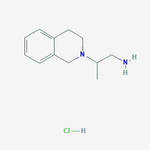 molecular formula C12H19ClN2 B1390866 2-(3,4-dihydroisoquinolin-2(1H)-yl)propan-1-amine hydrochloride CAS No. 1170257-73-4