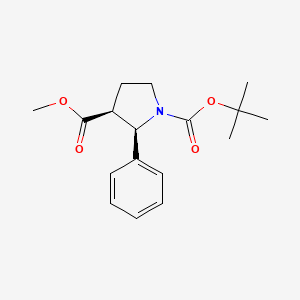 molecular formula C17H23NO4 B13908666 O1-Tert-butyl O3-methyl cis-2-phenylpyrrolidine-1,3-dicarboxylate 