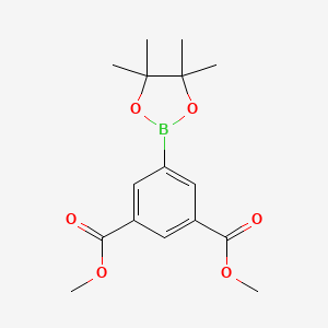 molecular formula C16H21BO6 B1390871 Dimethyl 5-(4,4,5,5-tetramethyl-1,3,2-dioxaborolan-2-YL)isophthalate CAS No. 944392-68-1