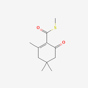 molecular formula C11H16O2S B13908751 S-methyl 2,4,4-trimethyl-6-oxocyclohexene-1-carbothioate 