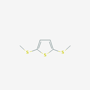 molecular formula C6H8S3 B13908816 Thiophene, 2,5-bis(methylthio)- CAS No. 50878-66-5