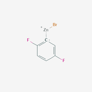molecular formula C6H3BrF2Zn B13908824 2,5-Difluorophenylzinc bromide 