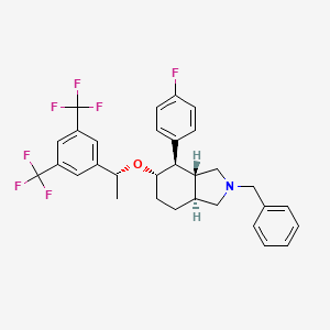 (3aR,4R,5S,7aS)-2-benzyl-5-((R)-1-(3,5-bis(trifluoromethyl)phenyl)ethoxy)-4-(4-fluorophenyl)octahydro-1H-isoindole